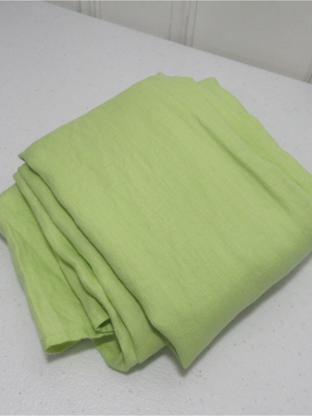 EILEEN FISHER Organic-Linen Square-Neck Dress Honeydew Size Large - Picture 17 of 17